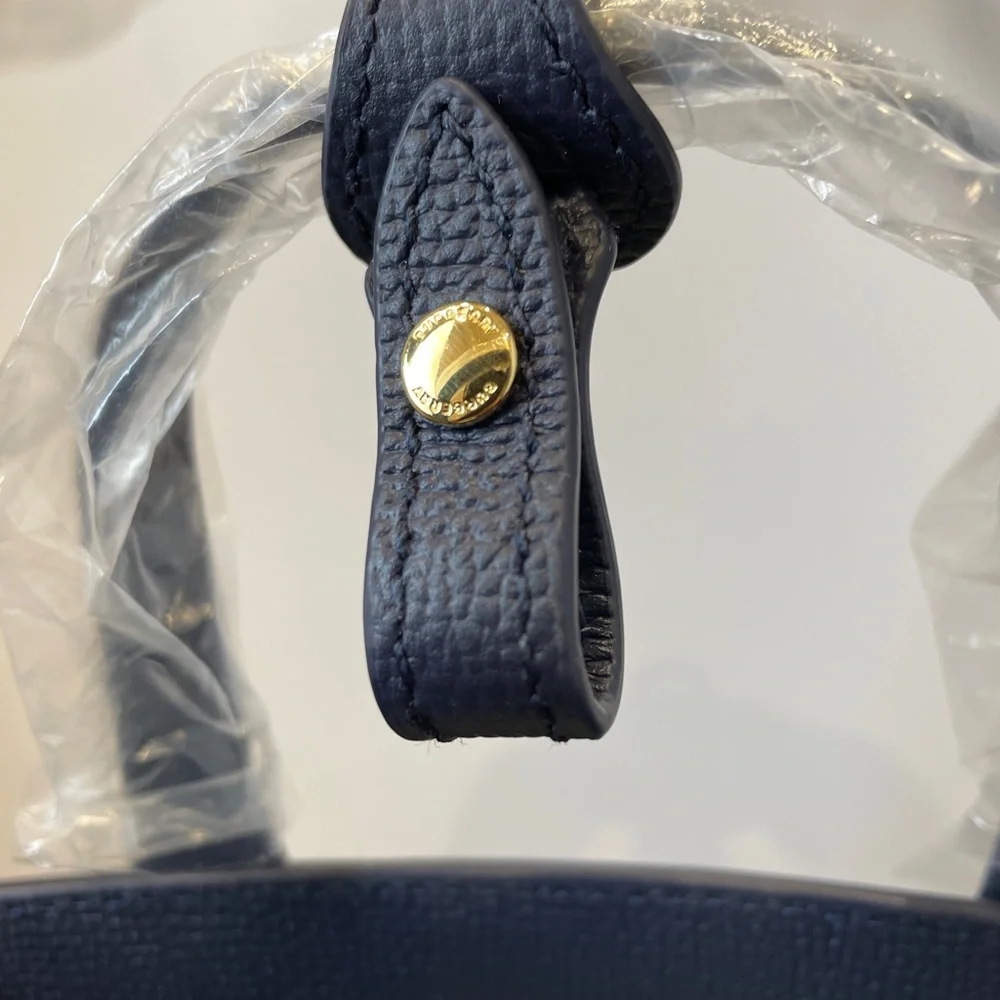 Blue Burberry House Check Small Leather Banner Satchel - Picture 3 of 8